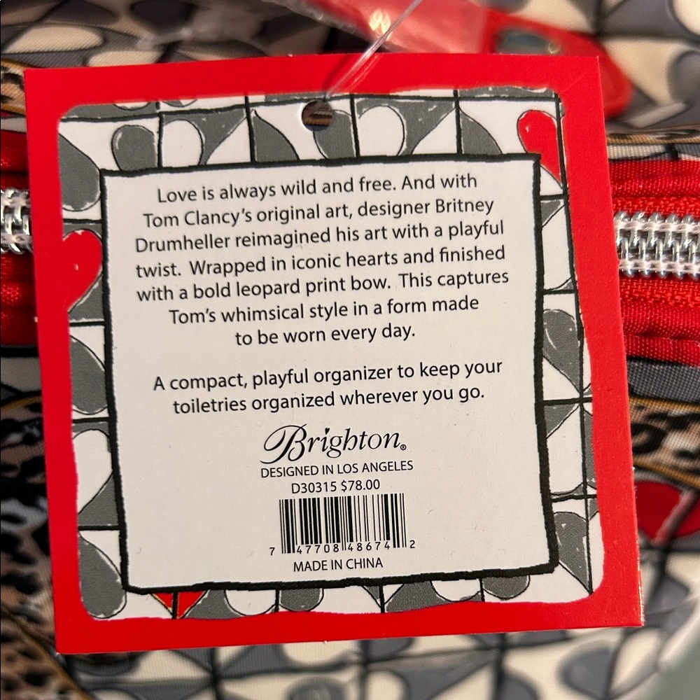 Women's Patterned Bag - Red and Black - Picture 3 of 10
